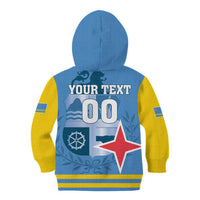 Custom Aruba Coat Of Arms Kid Hoodie With Flag Style - Wonder Print Shop