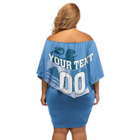 Custom Aruba Coat Of Arms Off Shoulder Short Dress With Flag Style - Wonder Print Shop