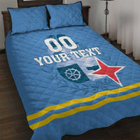 Custom Aruba Coat Of Arms Quilt Bed Set With Flag Style - Wonder Print Shop
