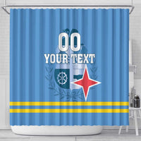Custom Aruba Coat Of Arms Shower Curtain With Flag Style