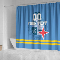 Custom Aruba Coat Of Arms Shower Curtain With Flag Style