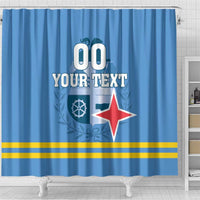 Custom Aruba Coat Of Arms Shower Curtain With Flag Style