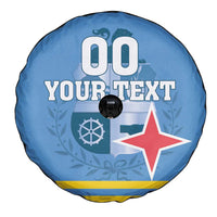 Custom Aruba Coat Of Arms Spare Tire Cover With Flag Style - Wonder Print Shop