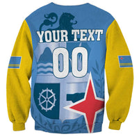 Custom Aruba Coat Of Arms Sweatshirt With Flag Style - Wonder Print Shop