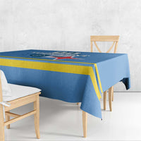 Custom Aruba Coat Of Arms Tablecloth With Flag Style - Wonder Print Shop