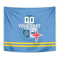 Custom Aruba Coat Of Arms Tapestry With Flag Style - Wonder Print Shop