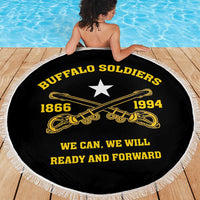 Buffalo Soldier Beach Blanket We Can We Will Ready And Forward - Wonder Print Shop