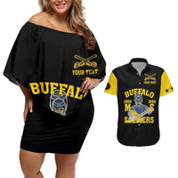 Personalized Buffalo Soldier Couples Matching Off Shoulder Short Dress and Hawaiian Shirt We Can We Will Ready And Forward - Wonder Print Shop