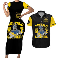 Personalized Buffalo Soldier Couples Matching Short Sleeve Bodycon Dress and Hawaiian Shirt We Can We Will Ready And Forward - Wonder Print Shop