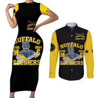 Personalized Buffalo Soldier Couples Matching Short Sleeve Bodycon Dress and Long Sleeve Button Shirt We Can We Will Ready And Forward - Wonder Print Shop