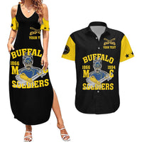 Personalized Buffalo Soldier Couples Matching Summer Maxi Dress and Hawaiian Shirt We Can We Will Ready And Forward - Wonder Print Shop