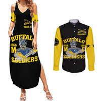 Personalized Buffalo Soldier Couples Matching Summer Maxi Dress and Long Sleeve Button Shirt We Can We Will Ready And Forward - Wonder Print Shop