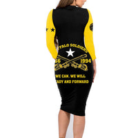 Personalized Buffalo Soldier Family Matching Long Sleeve Bodycon Dress and Hawaiian Shirt We Can We Will Ready And Forward - Wonder Print Shop