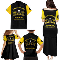 Personalized Buffalo Soldier Family Matching Puletasi and Hawaiian Shirt We Can We Will Ready And Forward - Wonder Print Shop