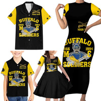 Personalized Buffalo Soldier Family Matching Short Sleeve Bodycon Dress and Hawaiian Shirt We Can We Will Ready And Forward - Wonder Print Shop