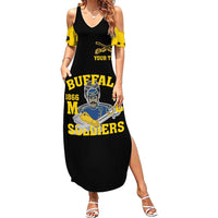 Personalized Buffalo Soldier Family Matching Summer Maxi Dress and Hawaiian Shirt We Can We Will Ready And Forward - Wonder Print Shop