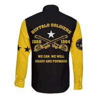 Personalized Buffalo Soldier Long Sleeve Button Shirt We Can We Will Ready And Forward - Wonder Print Shop