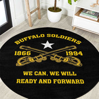 Buffalo Soldier Round Carpet We Can We Will Ready And Forward