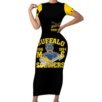 Personalized Buffalo Soldier Short Sleeve Bodycon Dress We Can We Will Ready And Forward - Wonder Print Shop