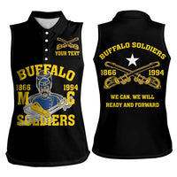 Personalized Buffalo Soldier Women Sleeveless Polo Shirt We Can We Will Ready And Forward - Wonder Print Shop