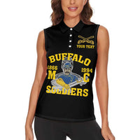 Personalized Buffalo Soldier Women Sleeveless Polo Shirt We Can We Will Ready And Forward - Wonder Print Shop