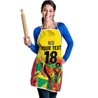 Custom Guyana Football Apron Golden Jaguars Spirit - Yellow - Wonder Print Shop
