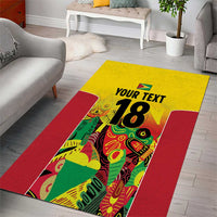 Custom Guyana Football Area Rug Golden Jaguars Spirit - Yellow - Wonder Print Shop