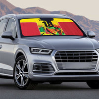 Custom Guyana Football Auto Sun Shade Golden Jaguars Spirit - Yellow - Wonder Print Shop