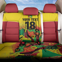 Custom Guyana Football Back Car Seat Cover Golden Jaguars Spirit - Yellow - Wonder Print Shop