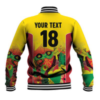 Custom Guyana Football Baseball Jacket Golden Jaguars Spirit - Yellow - Wonder Print Shop