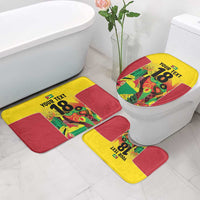 Custom Guyana Football Bathroom Set Golden Jaguars Spirit - Yellow - Wonder Print Shop