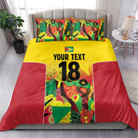 Custom Guyana Football Bedding Set Golden Jaguars Spirit - Yellow - Wonder Print Shop