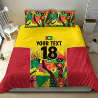 Custom Guyana Football Bedding Set Golden Jaguars Spirit - Yellow - Wonder Print Shop
