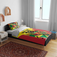 Custom Guyana Football Bedding Set Golden Jaguars Spirit - Yellow - Wonder Print Shop