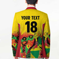 Custom Guyana Football Blazer Golden Jaguars Spirit - Yellow - Wonder Print Shop