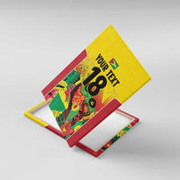 Custom Guyana Football Canvas Wall Art Golden Jaguars Spirit - Yellow - Wonder Print Shop