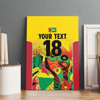 Custom Guyana Football Canvas Wall Art Golden Jaguars Spirit - Yellow - Wonder Print Shop