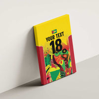 Custom Guyana Football Canvas Wall Art Golden Jaguars Spirit - Yellow - Wonder Print Shop