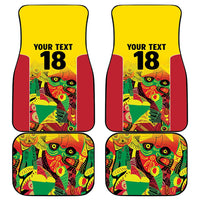Custom Guyana Football Car Mats Golden Jaguars Spirit - Yellow - Wonder Print Shop