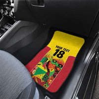 Custom Guyana Football Car Mats Golden Jaguars Spirit - Yellow - Wonder Print Shop