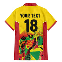 Custom Guyana Football Family Matching Mermaid Dress and Hawaiian Shirt Golden Jaguars Spirit - Yellow - Wonder Print Shop