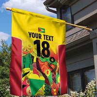 Custom Guyana Football Garden Flag Golden Jaguars Spirit - Yellow - Wonder Print Shop