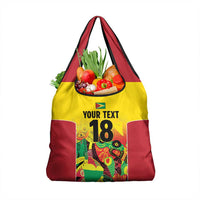 Custom Guyana Football Grocery Bag Golden Jaguars Spirit - Yellow - Wonder Print Shop