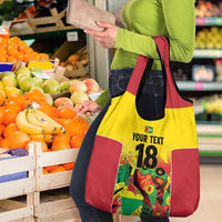 Custom Guyana Football Grocery Bag Golden Jaguars Spirit - Yellow - Wonder Print Shop