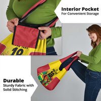 Custom Guyana Football Grocery Bag Golden Jaguars Spirit - Yellow - Wonder Print Shop