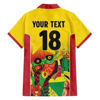 Custom Guyana Football Hawaiian Shirt Golden Jaguars Spirit - Yellow - Wonder Print Shop