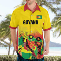 Custom Guyana Football Hawaiian Shirt Golden Jaguars Spirit - Yellow - Wonder Print Shop