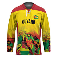 Custom Guyana Football Hockey Jersey Golden Jaguars Spirit - Yellow - Wonder Print Shop