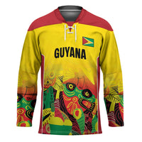 Custom Guyana Football Hockey Jersey Golden Jaguars Spirit - Yellow - Wonder Print Shop