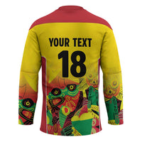 Custom Guyana Football Hockey Jersey Golden Jaguars Spirit - Yellow - Wonder Print Shop